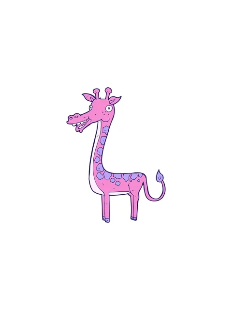 Splitting effect animation of cartoon giraffe doodle Stock Footage 324390305