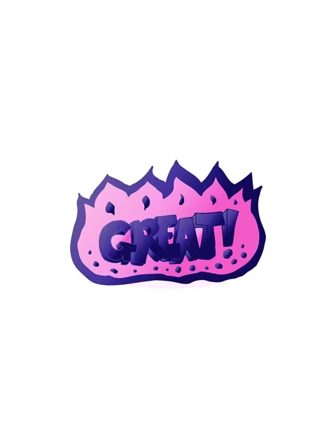 Splitting effect animation of cartoon great symbol Stock Footage 324166618