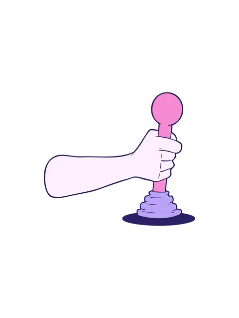 Splitting effect animation of cartoon hand pulling lever Stock Footage 324324876