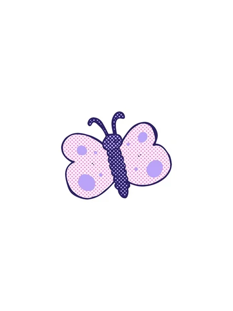 Splitting effect animation of cartoon pretty butterfly Stock Footage 324289780