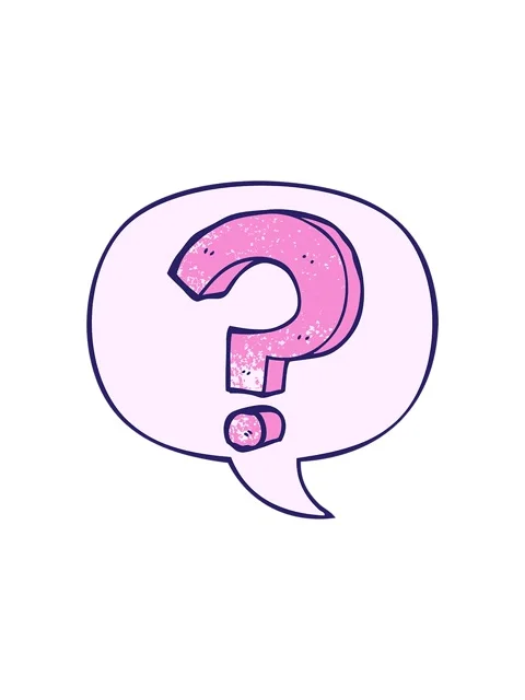 Splitting effect animation of cartoon question mark with speech bubble in r.. Stock Footage 324156295