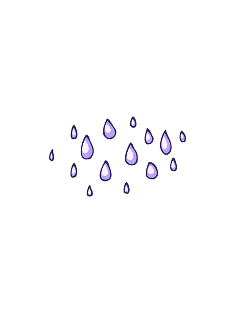 Splitting effect animation of cartoon raindrops Stock Footage 324193936