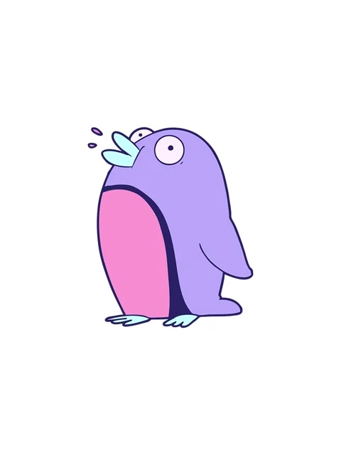 Splitting effect animation of Cartoon Robin Stock Footage 324107291