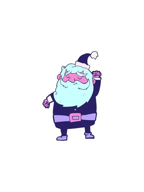 Splitting effect animation of cartoon santa claus punching air Stock Footage 324112461