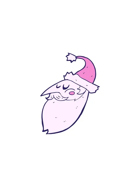 Splitting effect animation of cartoon santa face Stock Footage 324282034