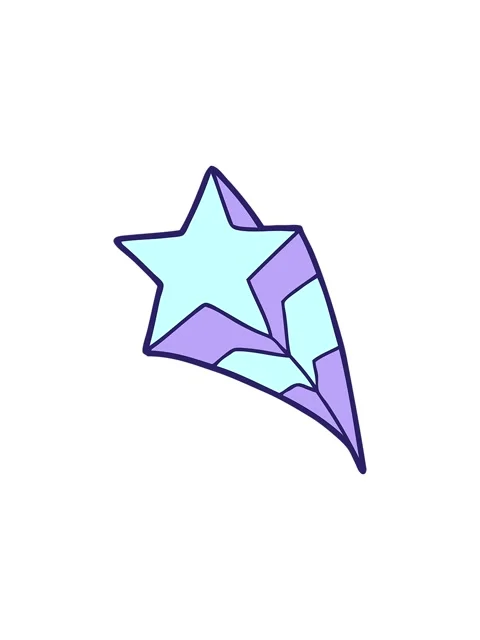 Splitting effect animation of cartoon shooting star Stock Footage 324405918