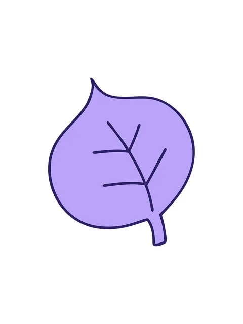 Splitting effect animation of cartoon of a simple magnificent leaf Stock Footage 324079813