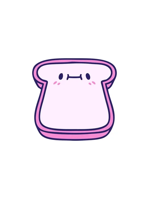 Splitting effect animation of cartoon slice of bread with face Stock Footage 324317689