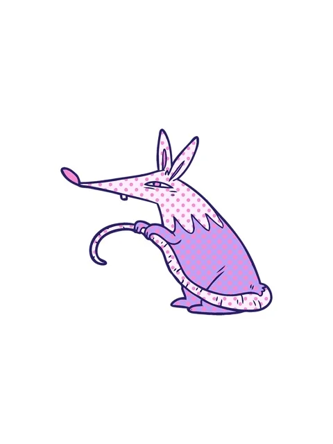 Splitting effect animation of cartoon sneaky rat Stock Footage 324270207