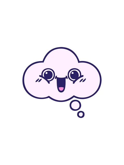 Splitting effect animation of  cartoon of a thought bubble Stock Footage 324347292