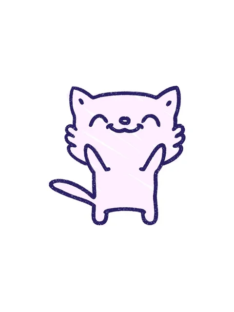 Splitting effect animation of Cat Chalk Drawing illustration Stock Footage 324155806