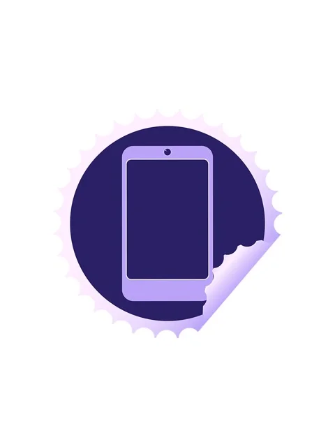 Splitting effect animation of cell phone graphic vector illustration round .. Stock Footage 324181657