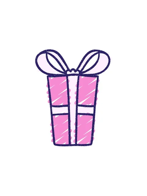 Splitting effect animation of Christmas Present Chalk Drawing Stock Footage 324140899