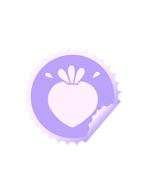 Splitting effect animation of circular peeling sticker cartoon of a strawberr Stock Footage 324310686