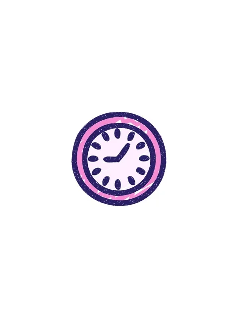 Splitting effect animation of Clock Symbol Chalk Drawing Stock Footage 324328995