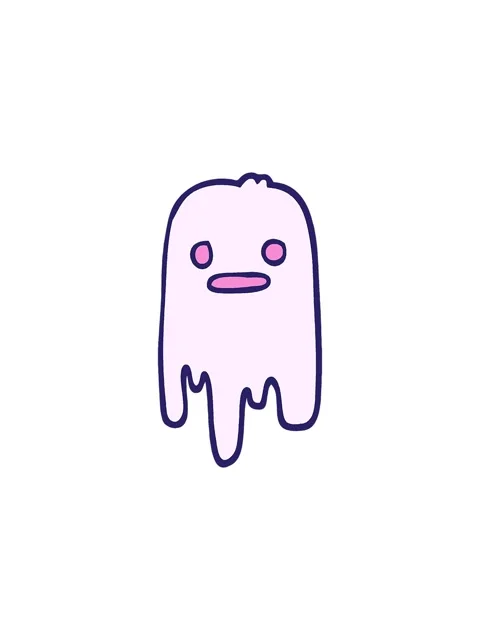 Splitting effect animation of comic book style cartoon spooky ghost Stock Footage 324098993