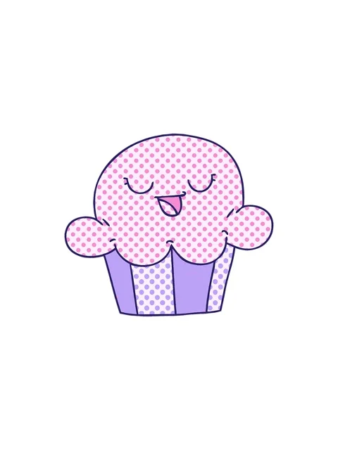 Splitting effect animation of comic book style quirky cartoon happy cake Stock Footage 324196769