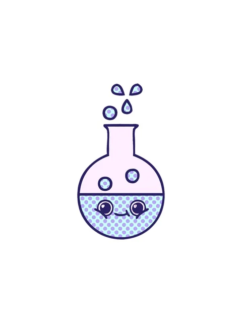 Splitting effect animation of comic book style cartoon of a test tube Stock Footage 324258513