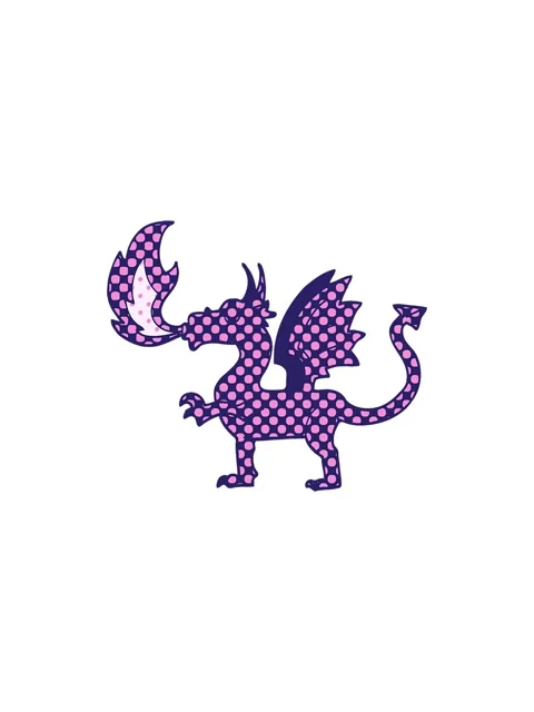 Splitting effect animation of comic book style cartoon red dragon Stock Footage 324296085