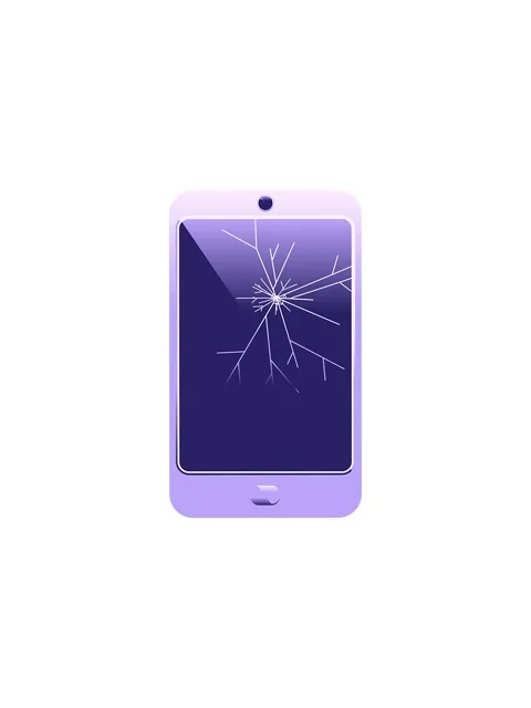 Splitting effect animation of cracked screen cell phone graphic Stock Footage 324206488