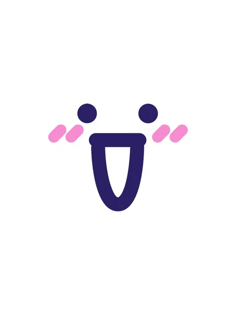 Splitting effect animation of crazy happy face icon Stock Footage 324393805