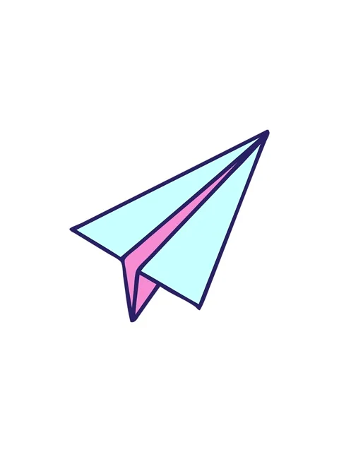 Splitting effect animation of cute cartoon of a paper aeroplane Stock Footage 324060281