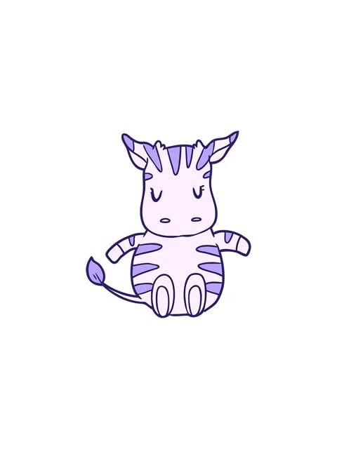 Splitting effect animation of cute cartoon zebra Stock Footage 324088225