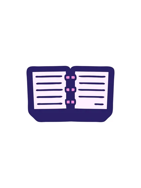 Splitting effect animation of cute cartoon of a stack of diaries Stock Footage 324153873