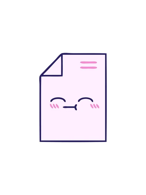 Splitting effect animation of cute cartoon of sheet of paper Stock Footage 324216594