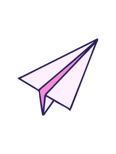 Splitting effect animation of cute cartoon of a paper plane Stock Footage 324335396