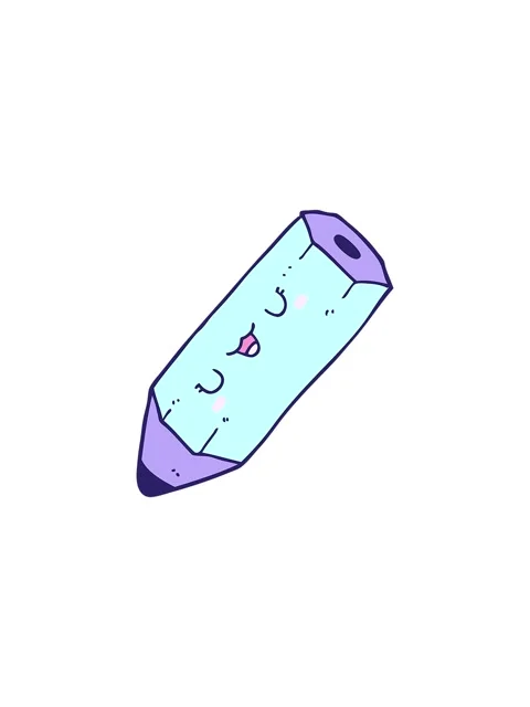 Splitting effect animation of cute cartoon of fun pencil Stock Footage 324339732
