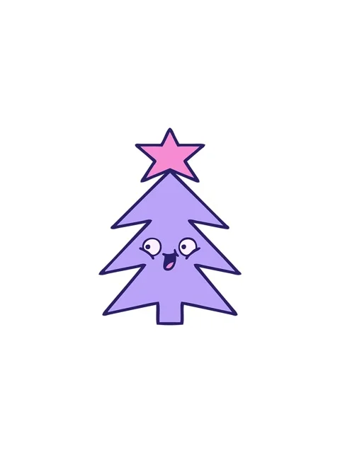 Splitting effect animation of cute christmas tree cartoon element Stock Footage 324108568