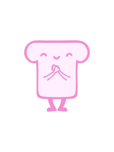 Splitting effect animation of cute slice of bread Stock Footage 324051329