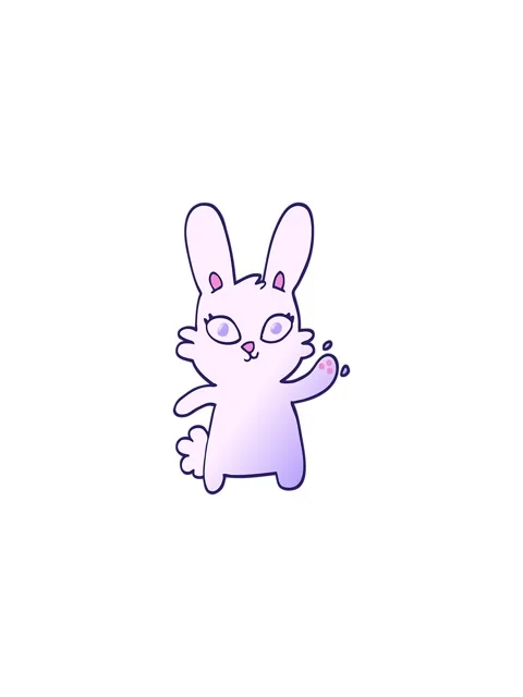 Splitting effect animation of cute vector gradient illustration cartoon rab.. Stock Footage 324488355