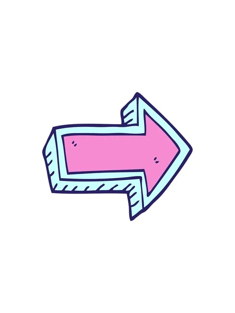 Splitting effect animation of doodle arrow cartoon Stock Footage 324171912