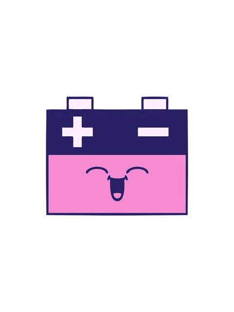 Splitting effect animation of drawing of a car battery Stock Footage 324254696