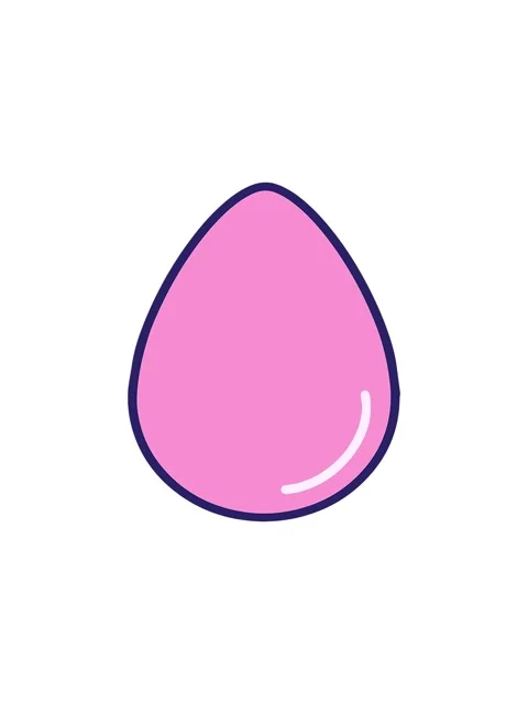Splitting effect animation of easter egg cartoon Stock Footage 324330247