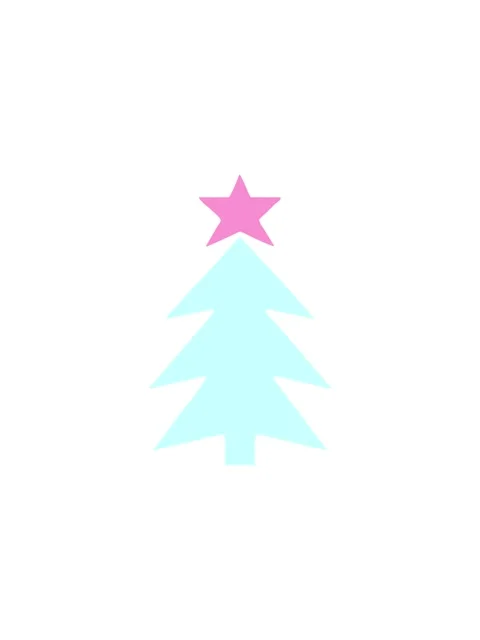 Splitting effect animation of flat symbol of a christmas tree icon Stock Footage 324428097