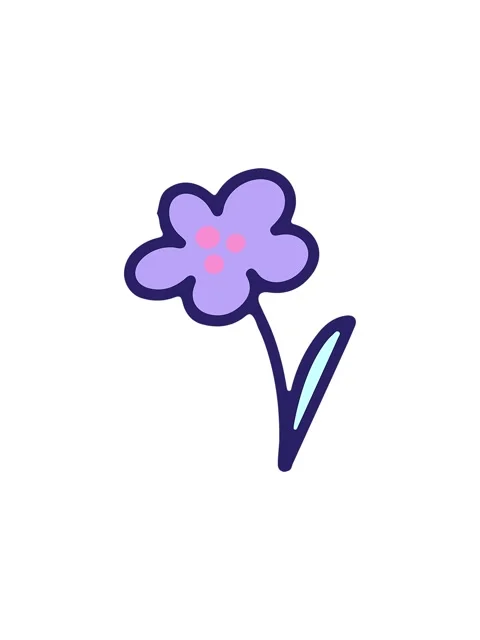 Splitting effect animation of a flower design cartoon element Stock Footage 324365746