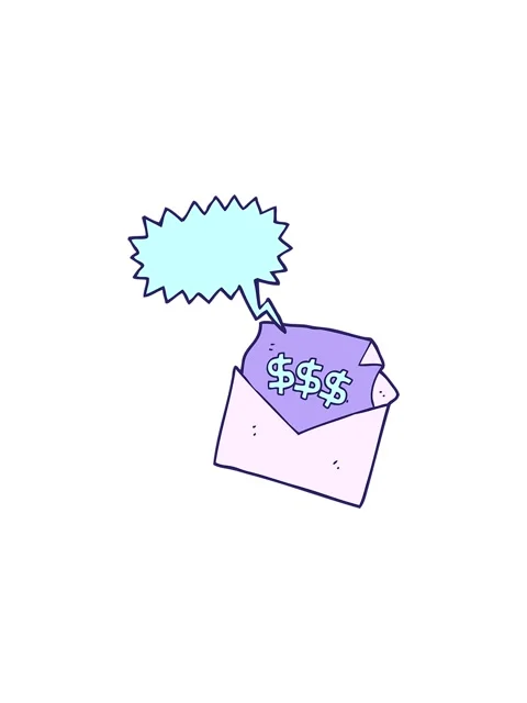 Splitting effect animation of freehand drawn speech bubble cartoon bill lette Stock Footage 324066503