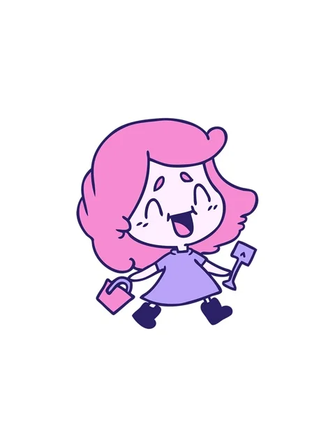 Splitting effect animation of freehand drawn cartoon of cute kawaii girl wi.. Stock Footage 324287653