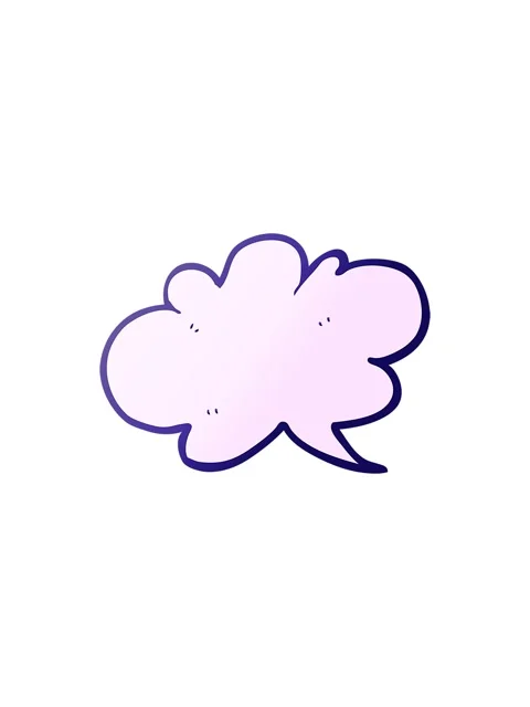 Splitting effect animation of freehand drawn cartoon cloud speech bubble Stock Footage 324459569