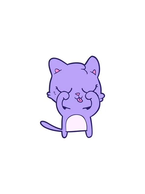 Splitting effect animation of fun cartoon cat Stock Footage 324419128