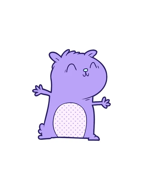 Splitting effect animation of gerbil drawing Stock Footage 324279457