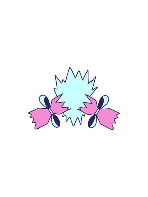 Splitting effect animation of hand drawn quirky cartoon pulled cracker Stock Footage 324264305