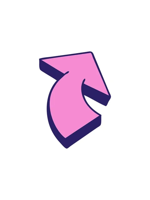 Splitting effect animation of hand drawn illustration of an arrow Stock Footage 324478058