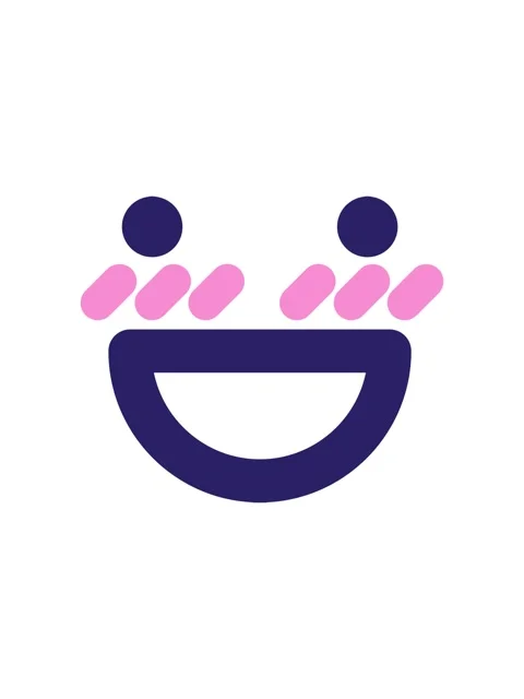 Splitting effect animation of happy blushing face icon Stock Footage 324372840