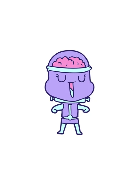 Splitting effect animation of happy cartoon of a robot Stock Footage 324111503