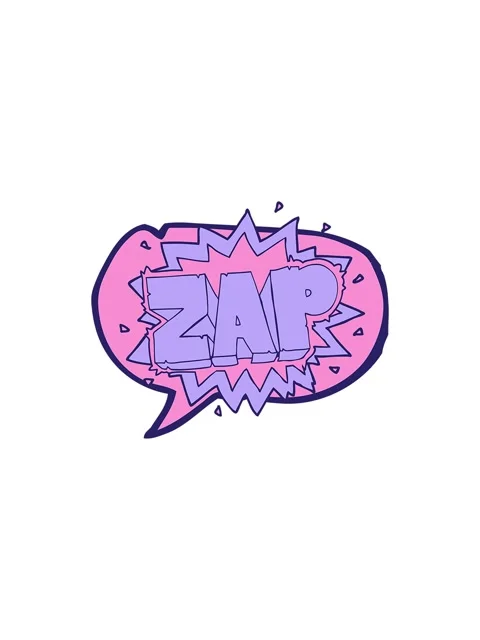 Splitting effect animation of happy freehand speech bubble cartoon zap expl.. Video stock 324460453