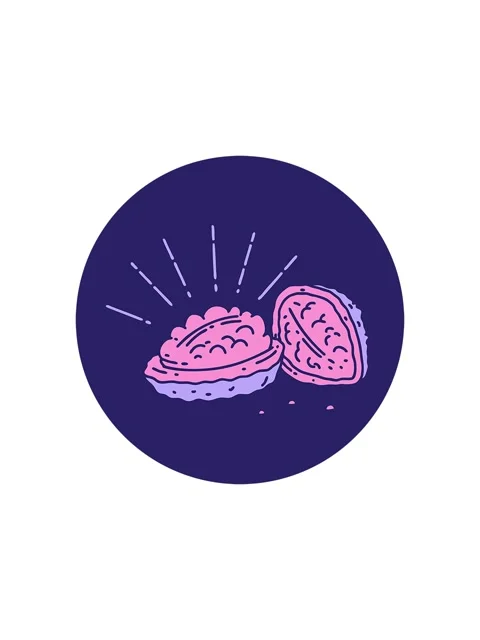 Splitting effect animation of icon of a tattoo style walnuts with shell Stock Footage 324378486